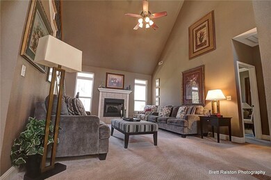 Elegant gas fire place...soft carpet