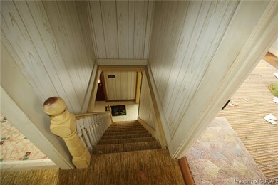 Stairway with carpet floors