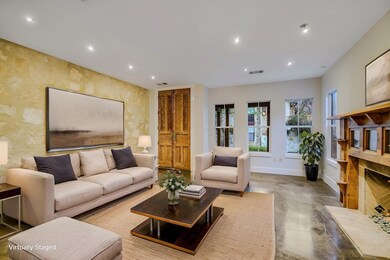 Living room featuring recessed lighting, visible 