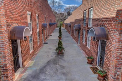 Front sidewalk within The Mill at Tar Branch community.