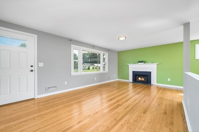 Facing front of house