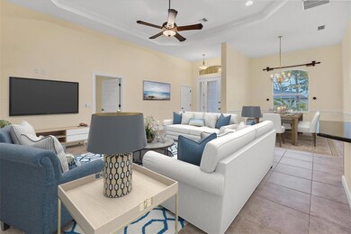 Virtually staged living room and dining room...lots of space to spread out here