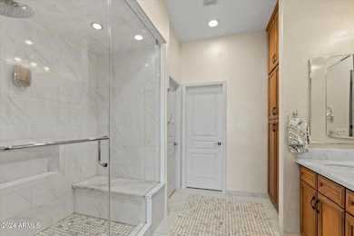 Steam Shower with seat to unwind!