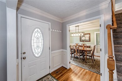 Front entry looking into dining room.