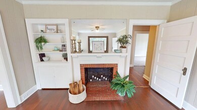 Living room-fireplace and built-ins