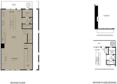 Main living area with linear modern fireplace