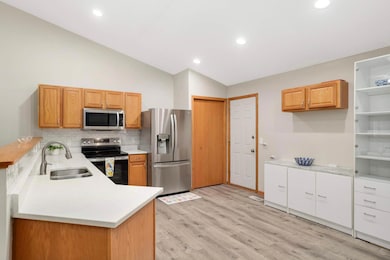 Open concept kitchen and social spaces