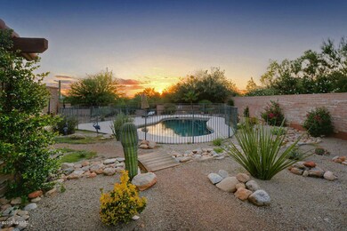 pool sunset