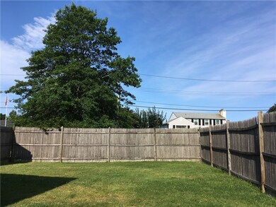 Fenced in portion of back yard