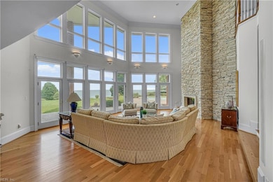 Den with waterview