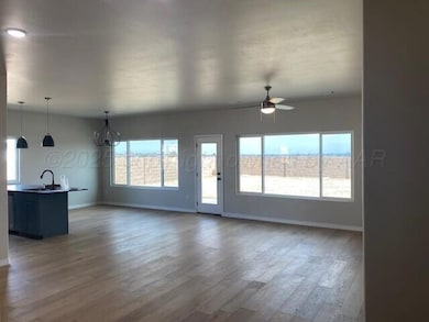 Open Floorplan with windows with a city