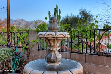 Fountain in backyard