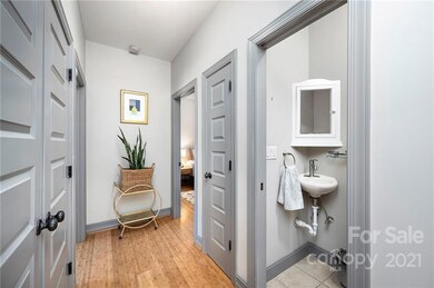 Powder Room with Space-Saving Sink
