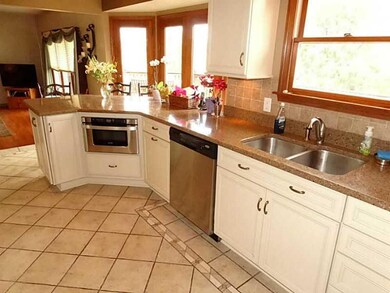 Kitchen. Expansive island was installed with quart