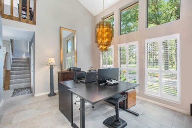 Formal dining room just off the front entry with a