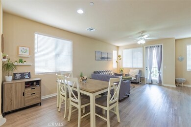 Dining area and living room
