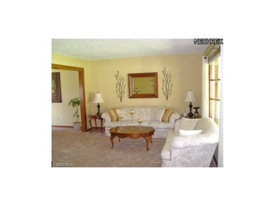 Spacious living rm. with huge Bow window Carpeting
