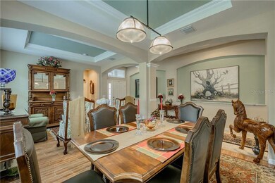 THE GRAND DINNING AREA WITH TRAY CEILING IS PERFEC