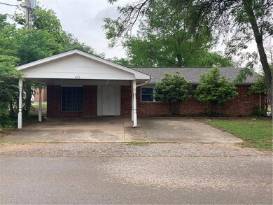 Front View with carport