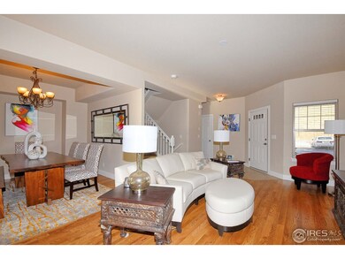 Living room and dining room