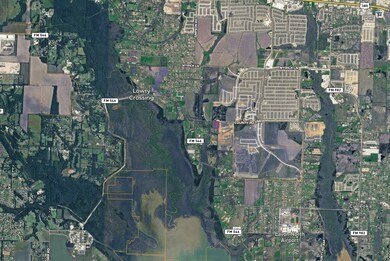 Aerial map of property and surrounding area