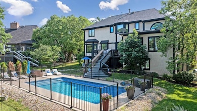 Large Deck Overlooks Pool