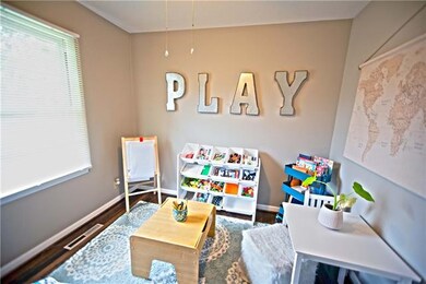 Front Bedroom being used as a playroom, but could 