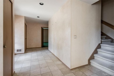 Hallway with baseboards