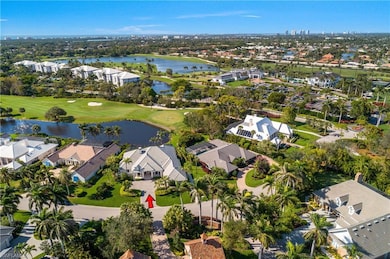 Birds eye view of property with Gulf in background