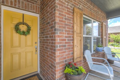 The covered front porch is a great spot to relax a