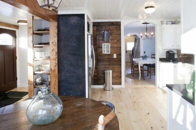 Wood floors and ceiling