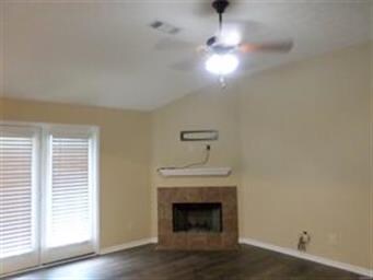 Greatroom with French Doors & Fireplace
