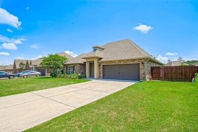 Long driveway with 2 car garage
