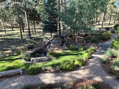 Private backyard with water feature and immaculate