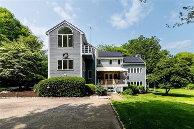 The south facing elevation of the home
