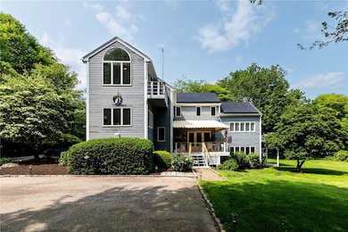 The south facing elevation of the home