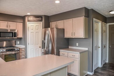 The kitchen has a pantry.