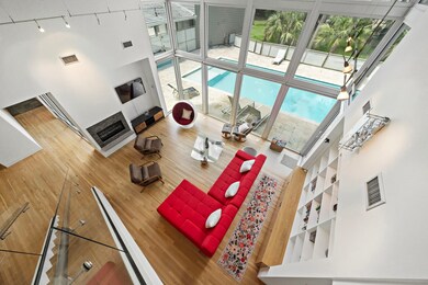 View from above showing the dramatic architectural