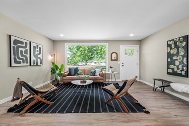 Another look from the picture window out to your front yard. All that natural light!