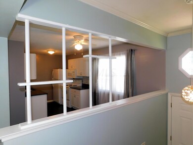 Stairwell into kitchen view