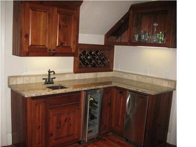 Wetbar with ice maker and wine cooler