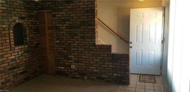 Living room - brick accent wall