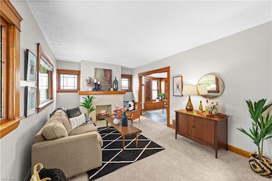 View of carpeted living room
