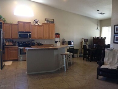 kitchen and dining area