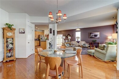 Dining area opens to family room and kitchen, perf