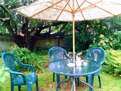 Yard/Garden. Cozy, private shaded yard.