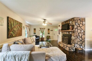 Spacious Great Room with Stone Fireplace