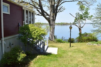 View of cottage's water frontage