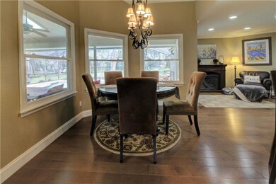 Breakfast nook with views of pool