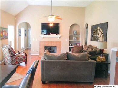 The great room! High ceilings, arched doorways, ha